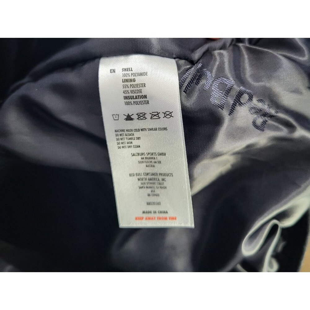 Red Bull Distribution Mens Bomber Puffy Windbreaker Jacket Gray XL Lightweight - Picture 5 of 10
